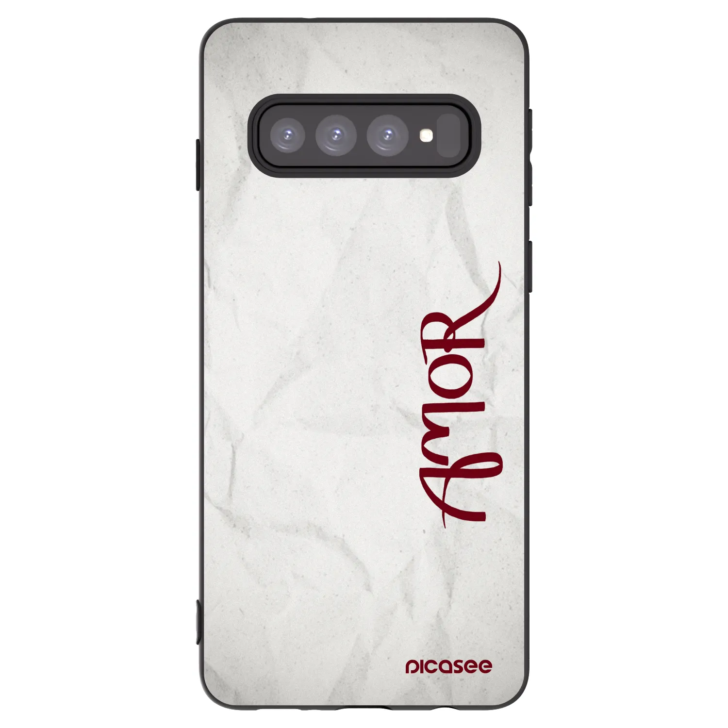 Picasee husă neagră din silicon pentru Samsung Galaxy S10 G973 - Amor