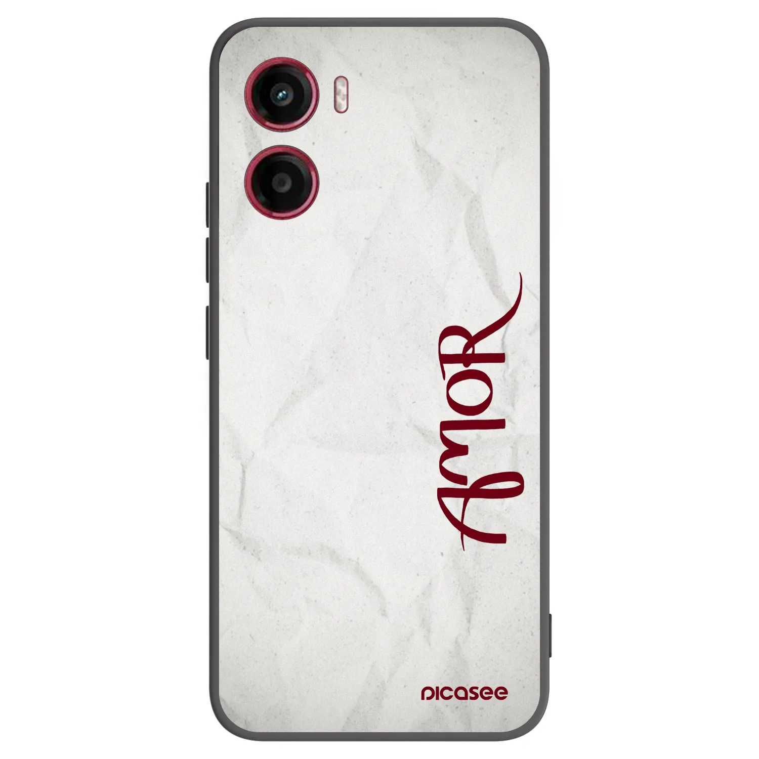 Picasee husă neagră din silicon pentru Motorola Moto G05 - Amor