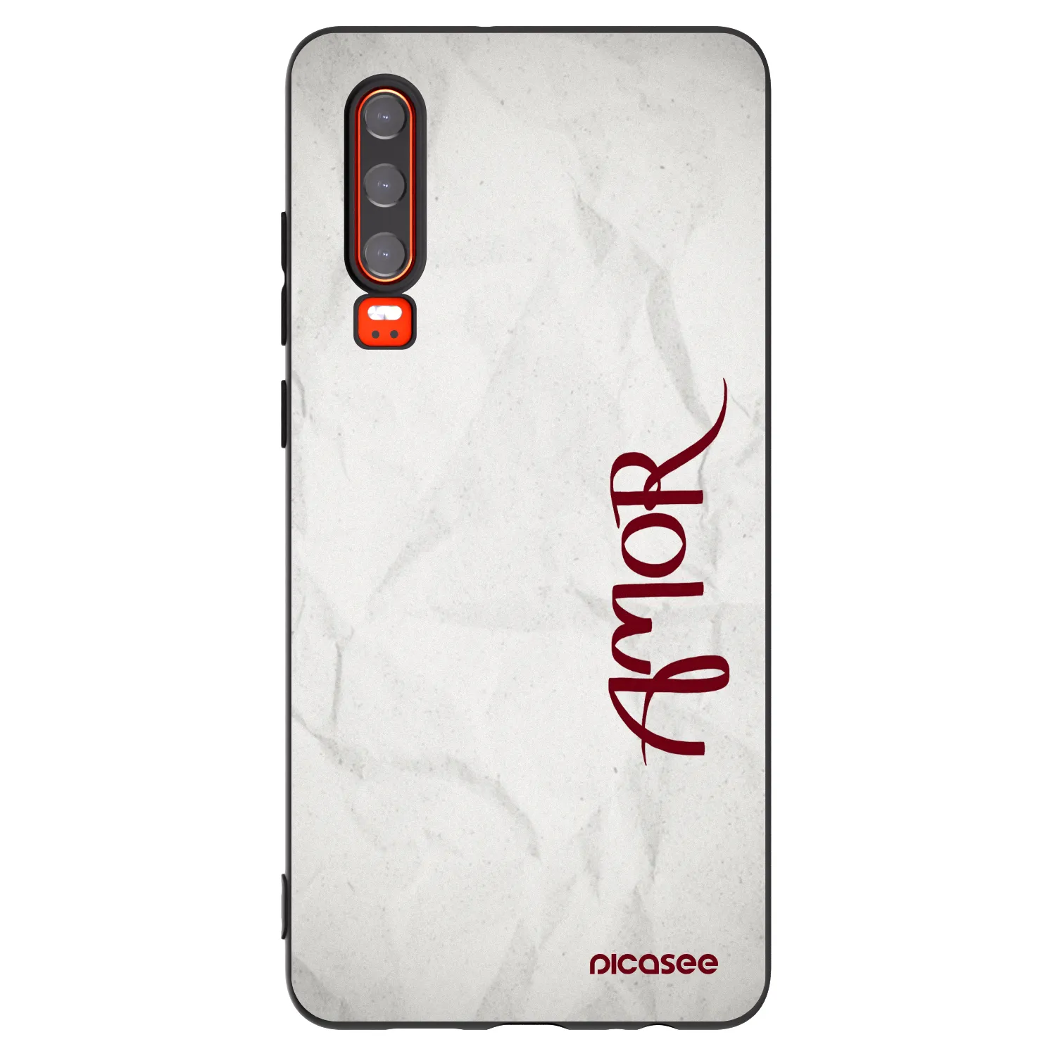 Picasee husă neagră din silicon pentru Huawei P30 - Amor