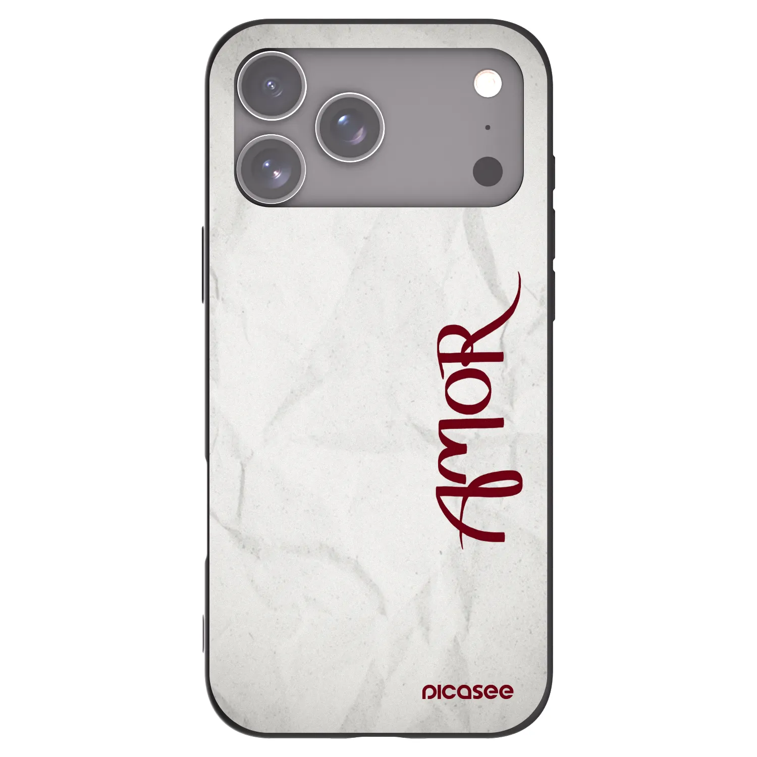 Picasee husă neagră din silicon pentru Apple iPhone 17 Pro Max - Amor