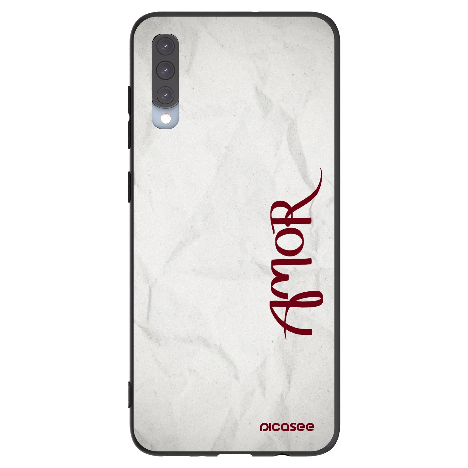 Picasee husă neagră din silicon pentru Samsung Galaxy A70 A705F - Amor