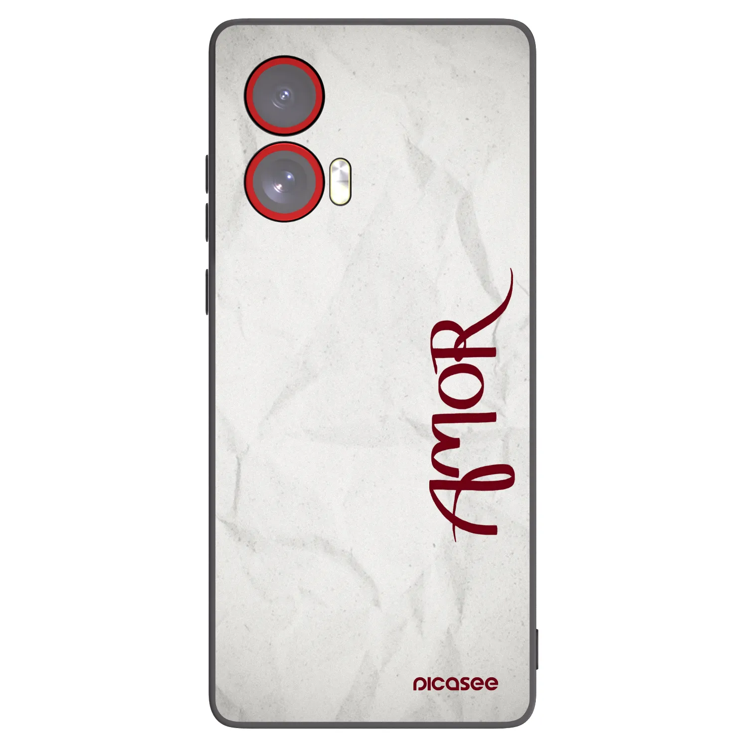 Picasee husă neagră din silicon pentru Motorola Edge 50 Fusion - Amor