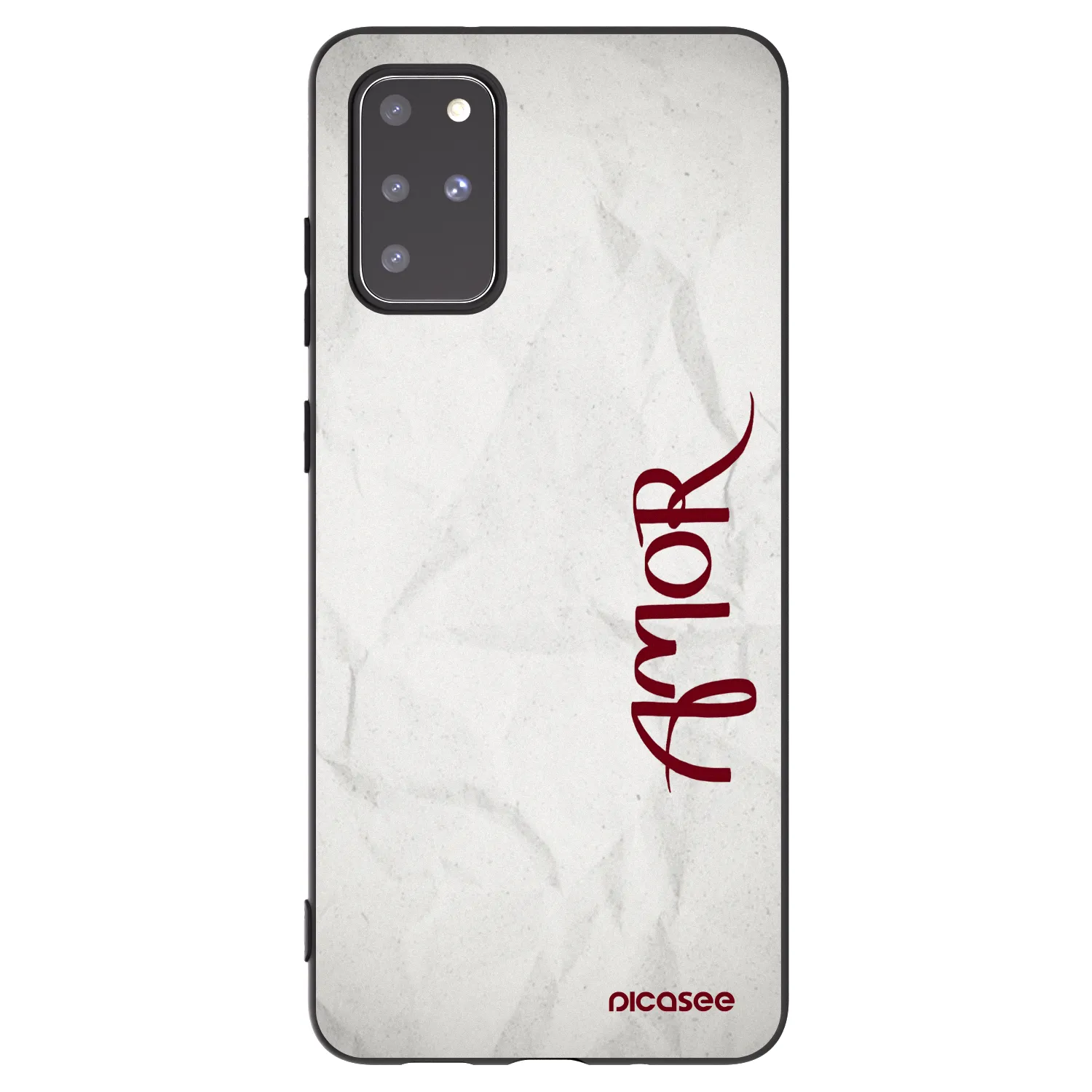 Picasee husă neagră din silicon pentru Samsung Galaxy S20+ G985F - Amor