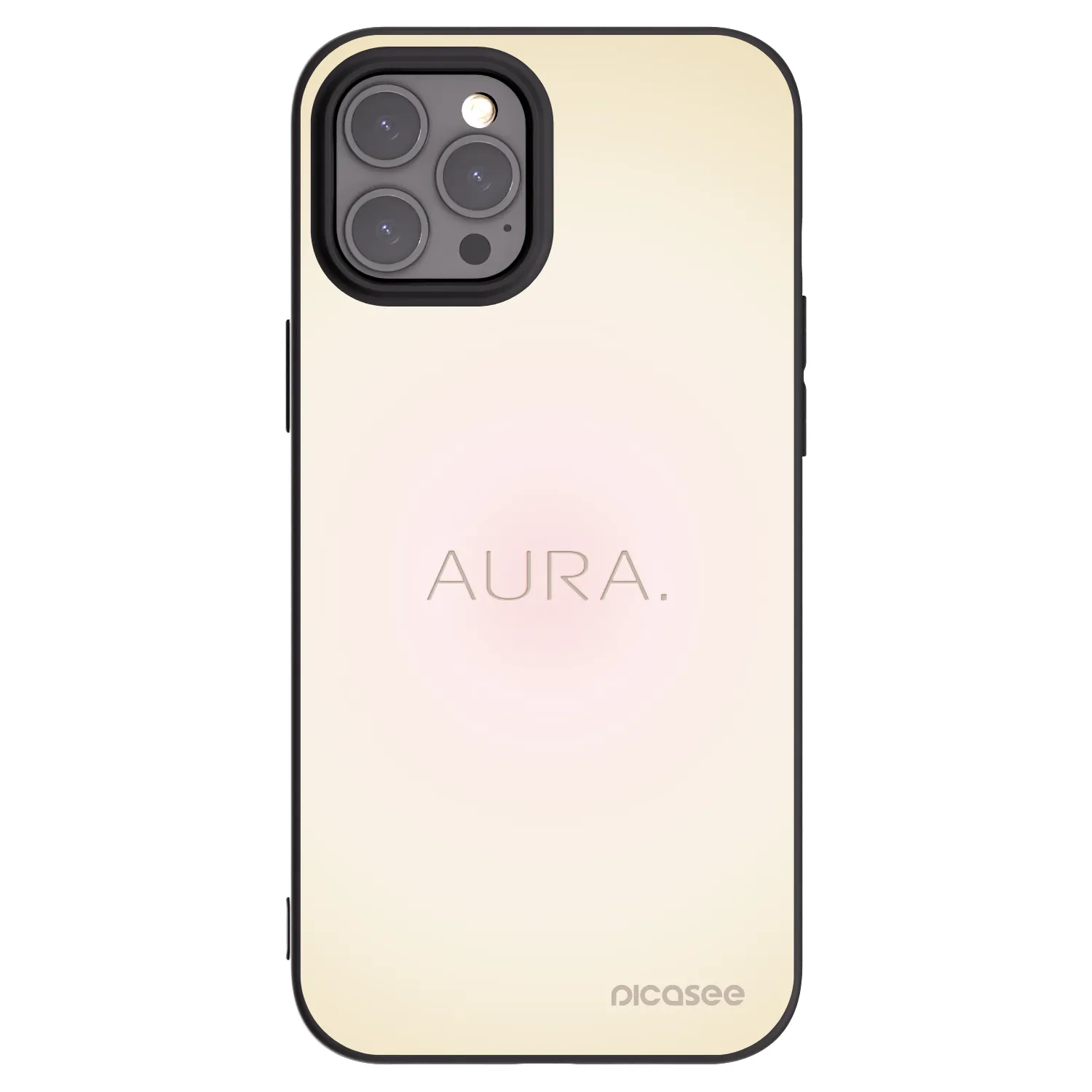 Picasee husă neagră din silicon pentru Apple iPhone 12 Pro Max - Aura