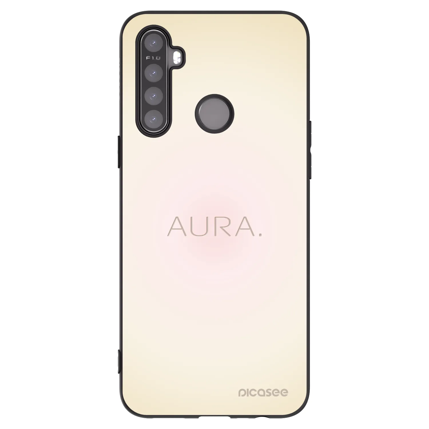 Picasee husă neagră din silicon pentru Realme 6i - Aura