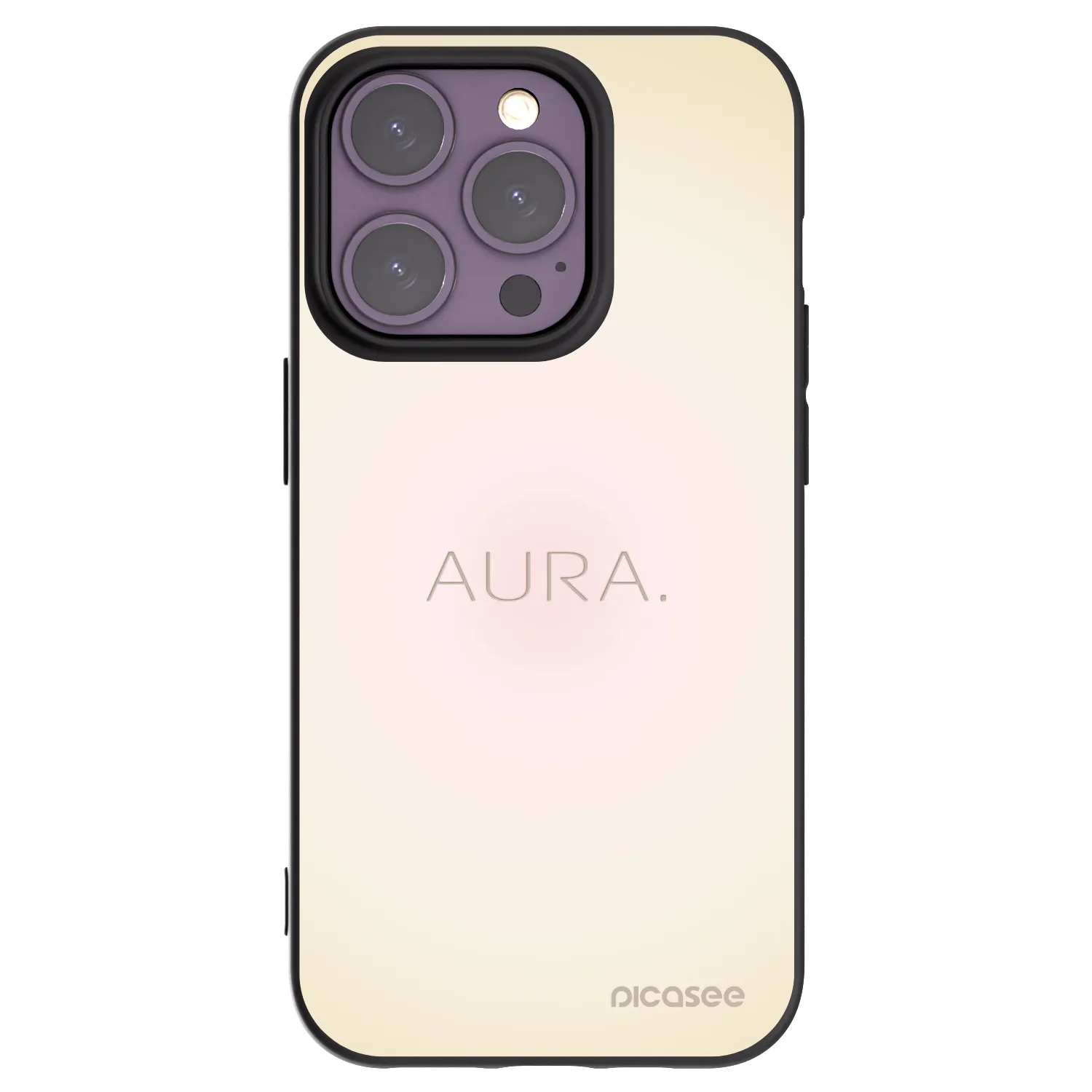 Picasee husă neagră din silicon pentru Apple iPhone 14 Pro - Aura