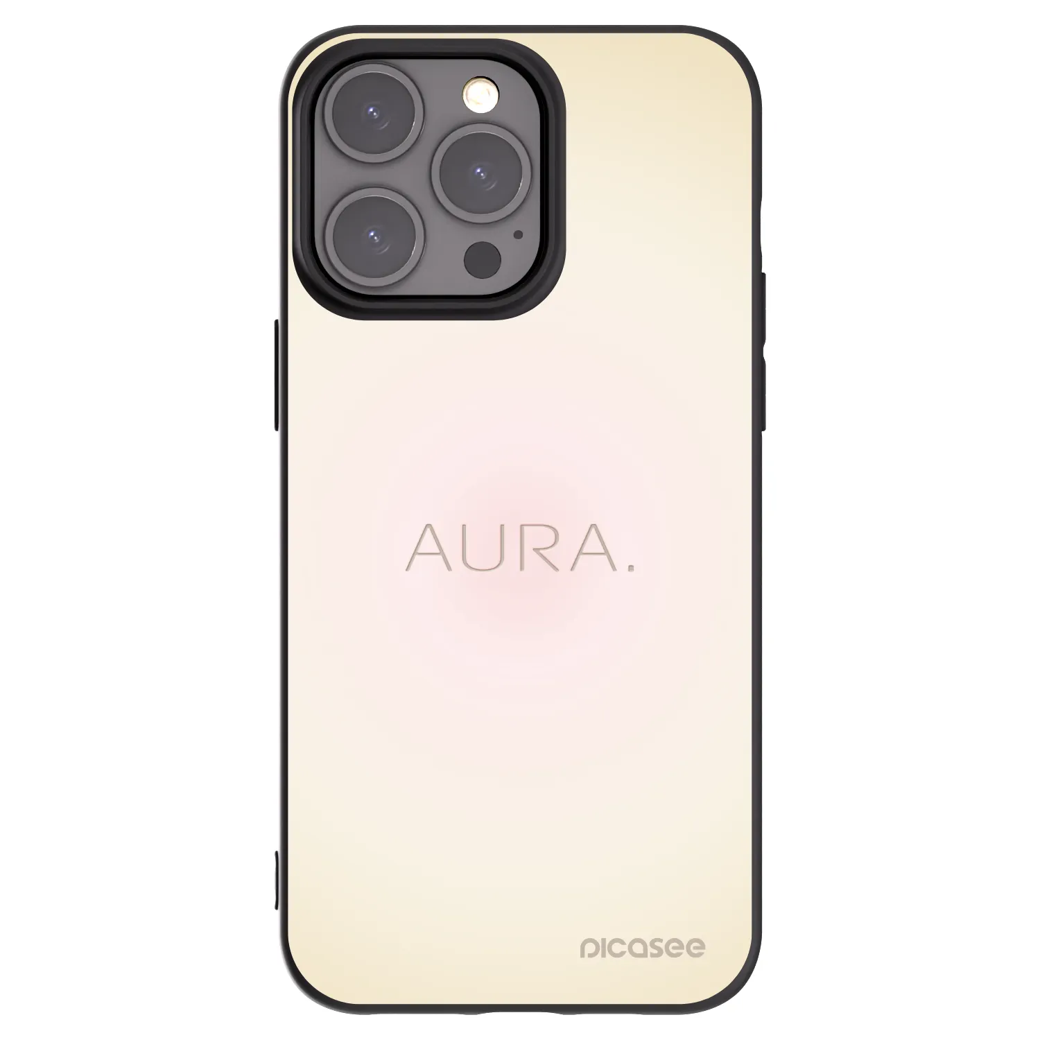 Picasee husă neagră din silicon pentru Apple iPhone 15 Pro Max - Aura