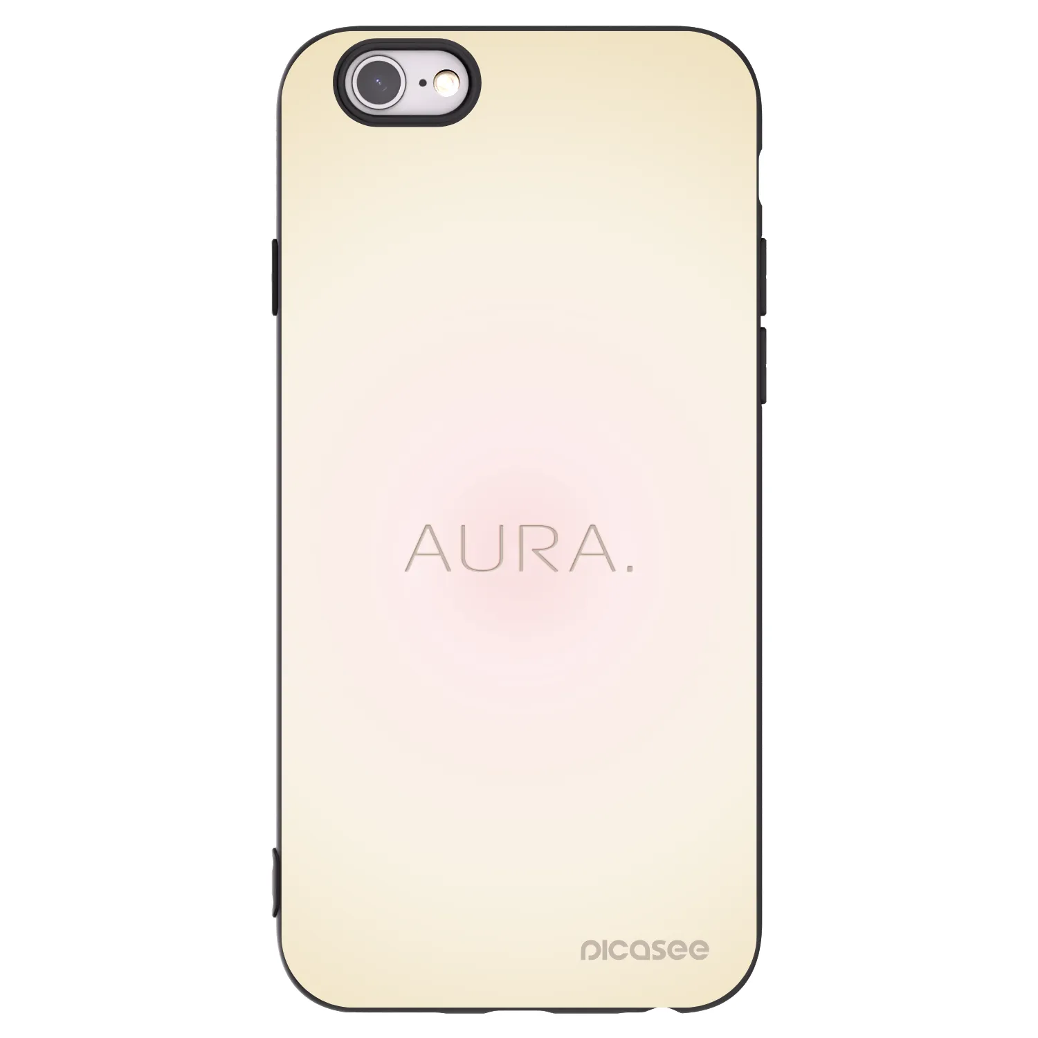 Picasee husă neagră din silicon pentru Apple iPhone 6/6S - Aura