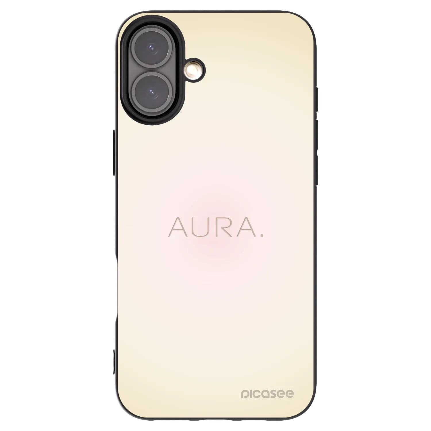 Picasee husă neagră din silicon pentru Apple iPhone 16 Plus - Aura