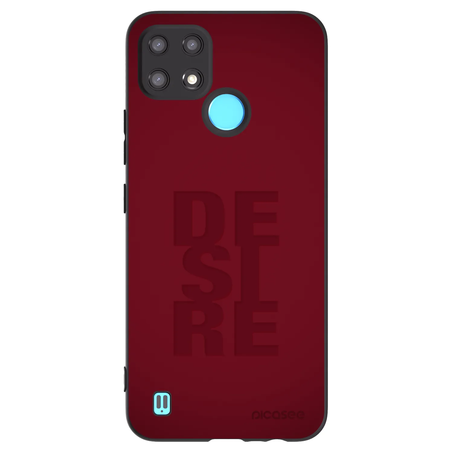 Picasee husă neagră din silicon pentru Realme C21 - Desire