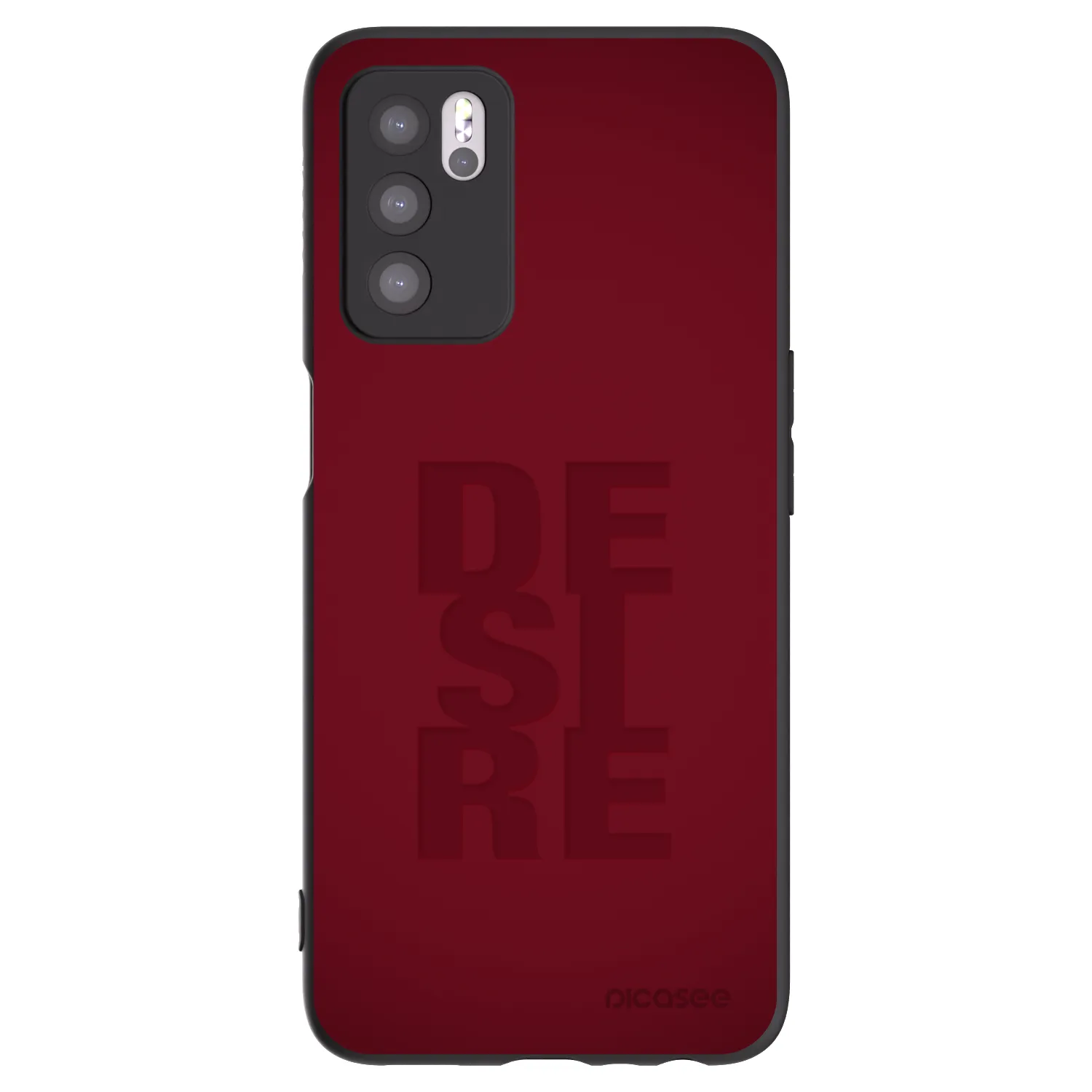 Picasee husă neagră din silicon pentru OPPO A16s - Desire