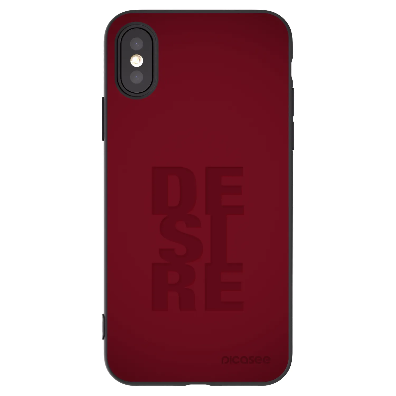 Picasee husă neagră din silicon pentru Apple iPhone X/XS - Desire