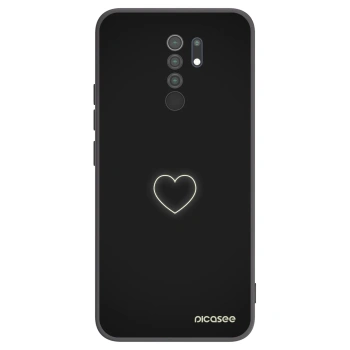 Picasee husă neagră din silicon pentru Xiaomi Redmi 9 - Heart
