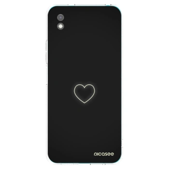 Picasee husă neagră din silicon pentru Xiaomi Redmi 9A - Heart