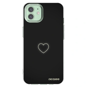 Picasee husă transparentă din silicon pentru Apple iPhone 12 - Heart