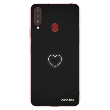 Picasee husă transparentă din silicon pentru Samsung Galaxy A20s - Heart