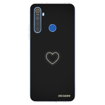 Picasee husă transparentă din silicon pentru Realme 5 - Heart