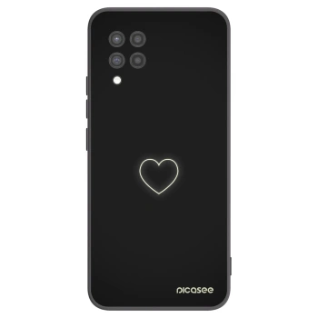 Picasee husă neagră din silicon pentru Samsung Galaxy A42 A426B - Heart
