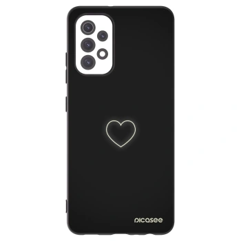 Picasee husă neagră din silicon pentru Samsung Galaxy A32 5G A326B - Heart