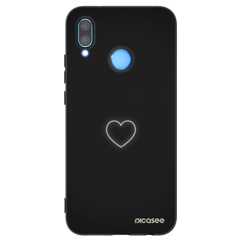 Picasee husă neagră din silicon pentru Huawei P20 Lite - Heart