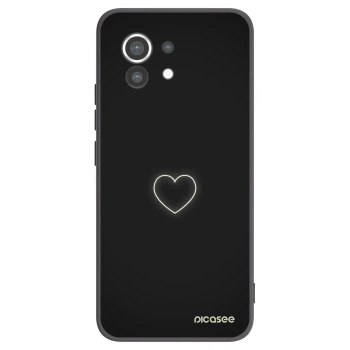 Picasee husă neagră din silicon pentru Xiaomi Mi 11 - Heart
