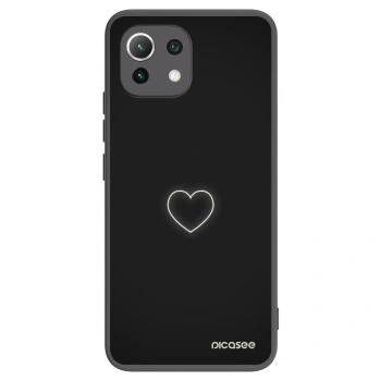 Picasee husă neagră din silicon pentru Xiaomi Mi 11 Lite - Heart