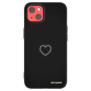 Picasee husă neagră din silicon pentru Apple iPhone 13 - Heart