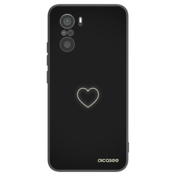 Picasee husă neagră din silicon pentru Xiaomi Poco F3 - Heart