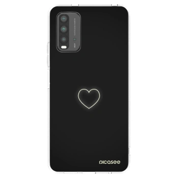 Picasee husă neagră din silicon pentru Xiaomi Redmi 9T - Heart