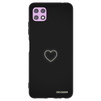 Picasee husă neagră din silicon pentru Samsung Galaxy A22 A226B 5G - Heart