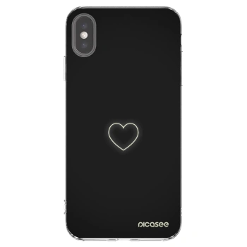 Picasee husă transparentă din silicon pentru Apple iPhone XS Max - Heart