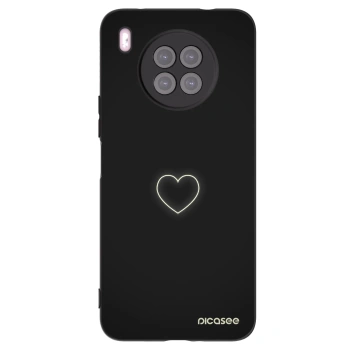 Picasee husă neagră din silicon pentru Huawei Nova 8i - Heart