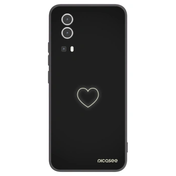 Picasee husă neagră din silicon pentru Vivo Y72 5G - Heart