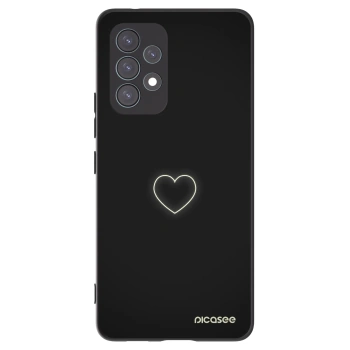 Picasee husă neagră din silicon pentru Samsung Galaxy A53 5G A536 - Heart