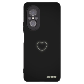 Picasee husă neagră din silicon pentru Huawei Nova 9 SE - Heart