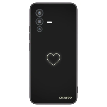 Picasee husă neagră din silicon pentru Vivo V23 5G - Heart