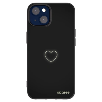 Picasee husă neagră din silicon pentru Apple iPhone 14 - Heart