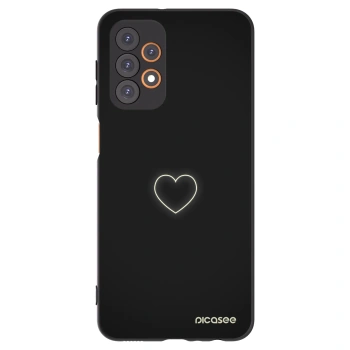 Picasee husă neagră din silicon pentru Samsung Galaxy A23 A236B 5G - Heart