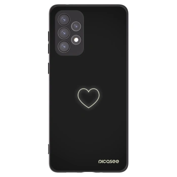 Picasee husă neagră din silicon pentru Samsung Galaxy A73 5G - Heart