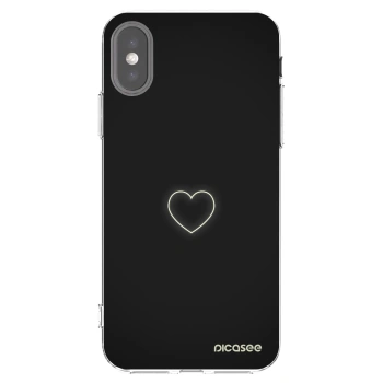 Picasee husă transparentă din silicon pentru Apple iPhone X/XS - Heart