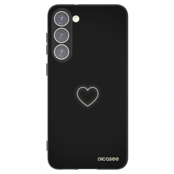 Picasee husă neagră din silicon pentru Samsung Galaxy S23+ 5G - Heart