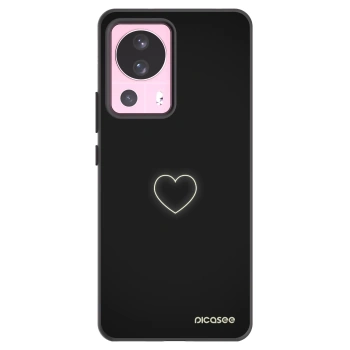 Picasee husă neagră din silicon pentru Xiaomi 13 Lite - Heart