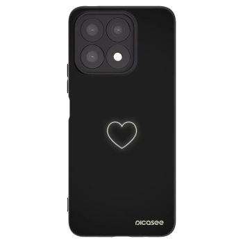Picasee husă neagră din silicon pentru Honor X8a - Heart