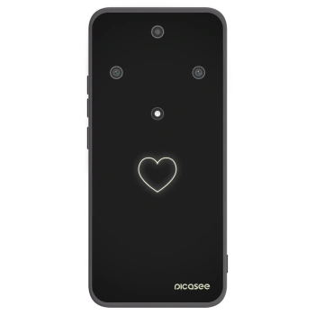 Picasee husă neagră din silicon pentru Honor Magic5 Lite 5G - Heart