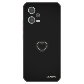 Picasee husă neagră din silicon pentru Xiaomi Redmi Note 12 5G - Heart