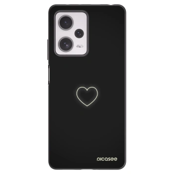Picasee husă neagră din silicon pentru Xiaomi Redmi Note 12 Pro+ 5G - Heart