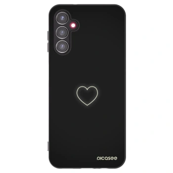 Picasee husă neagră din silicon pentru Samsung Galaxy A14 4G A145R - Heart