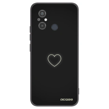 Picasee husă neagră din silicon pentru Xiaomi Redmi 12C - Heart