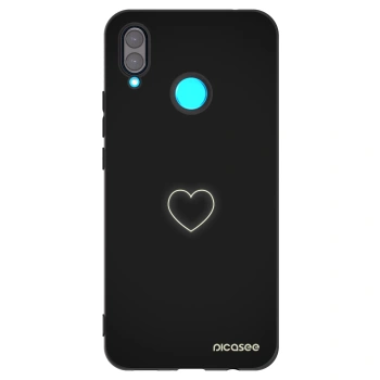 Picasee husă neagră din silicon pentru Huawei Nova 3 - Heart