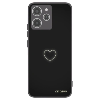 Picasee husă neagră din silicon pentru Xiaomi Redmi 12 4G - Heart